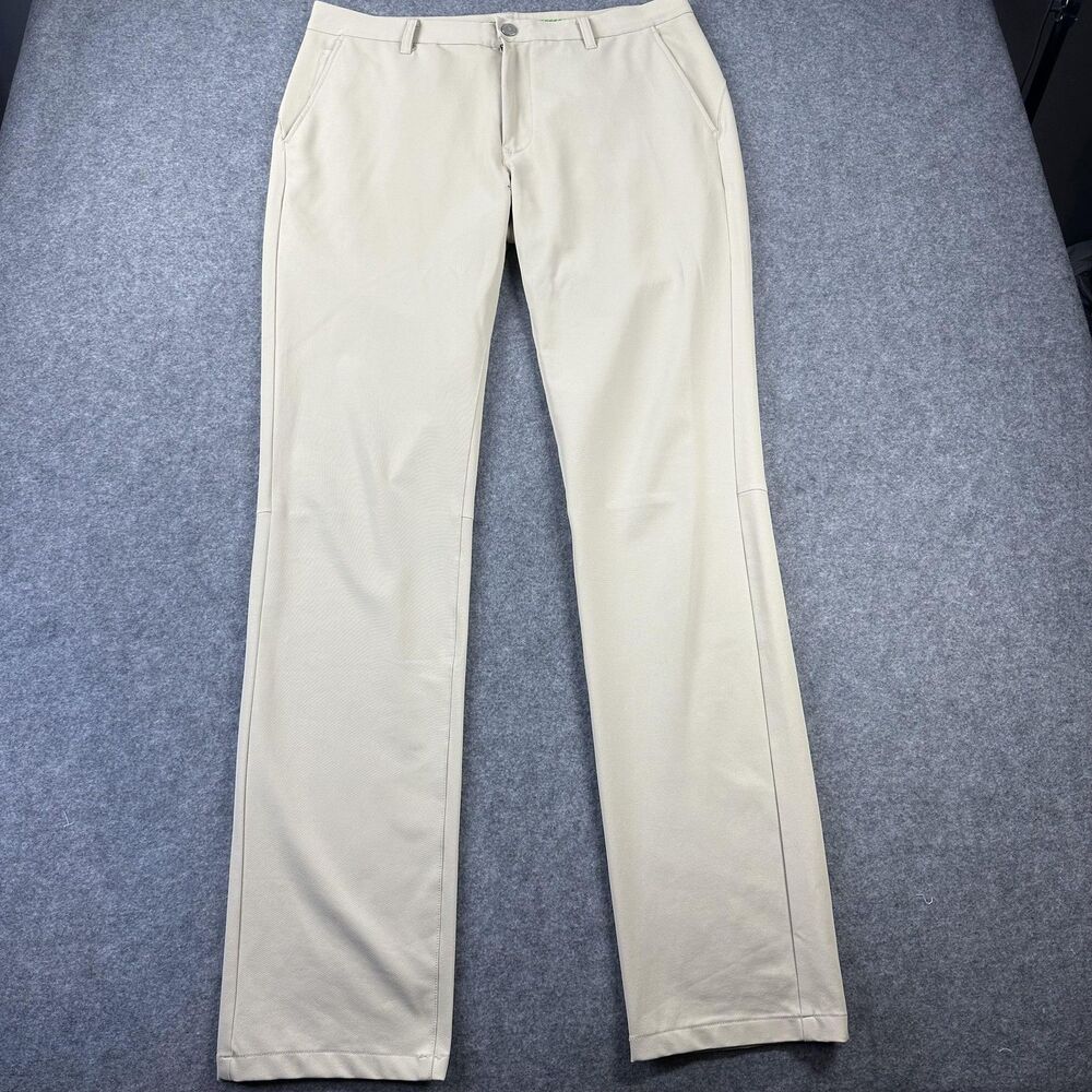 Bonobos Golf Pants Mens 35x36 Beige Tailored Stretch Khakis Performance Chino
